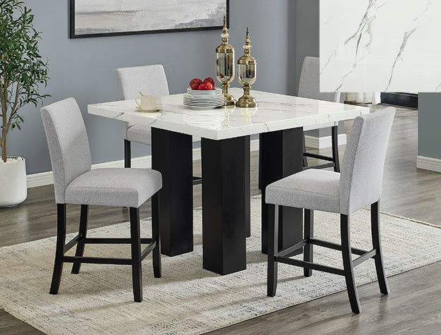 Park Marble 5PC Counter Height Set