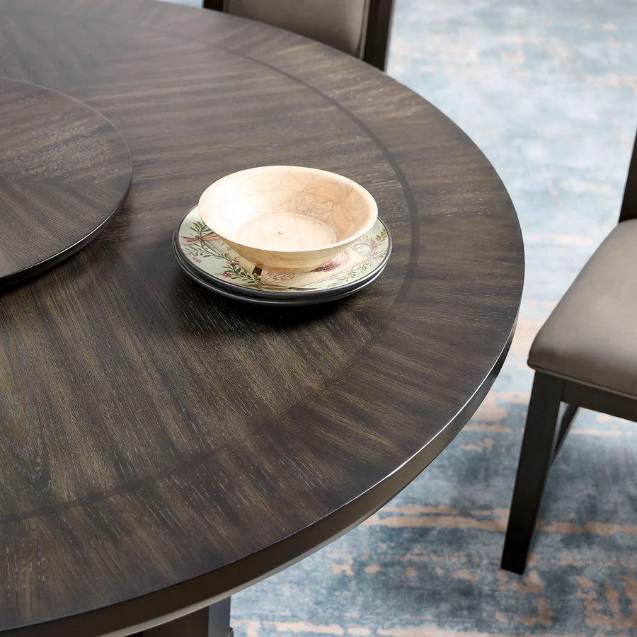 Jeffries Round 5PC Dining Set with Lazy Susan – Elegant Dining for Every Occasion