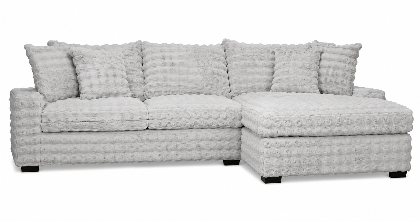 Omnis Sectional – Oversized Chaise Sectional with Extra Wide Chaise