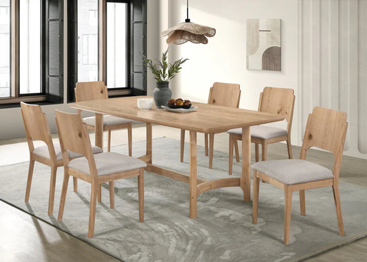 Arden Dining Set with Upholstered Chairs & Bench | Modern Minimalist Dining Collection