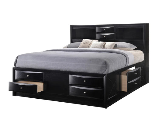 Emily Storage Black Bedroom Set