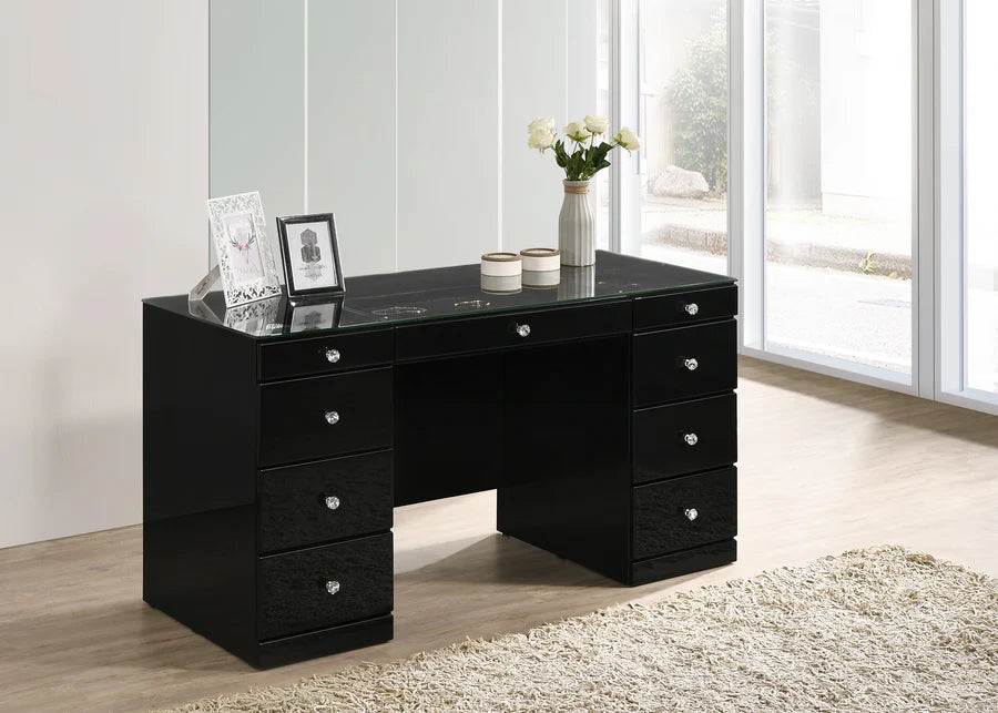 Avery Black Makeup LED Vanity Set
