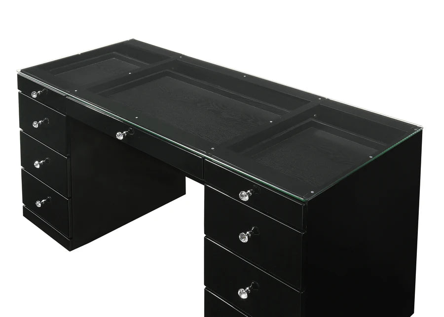 Avery Black Makeup LED Vanity Set