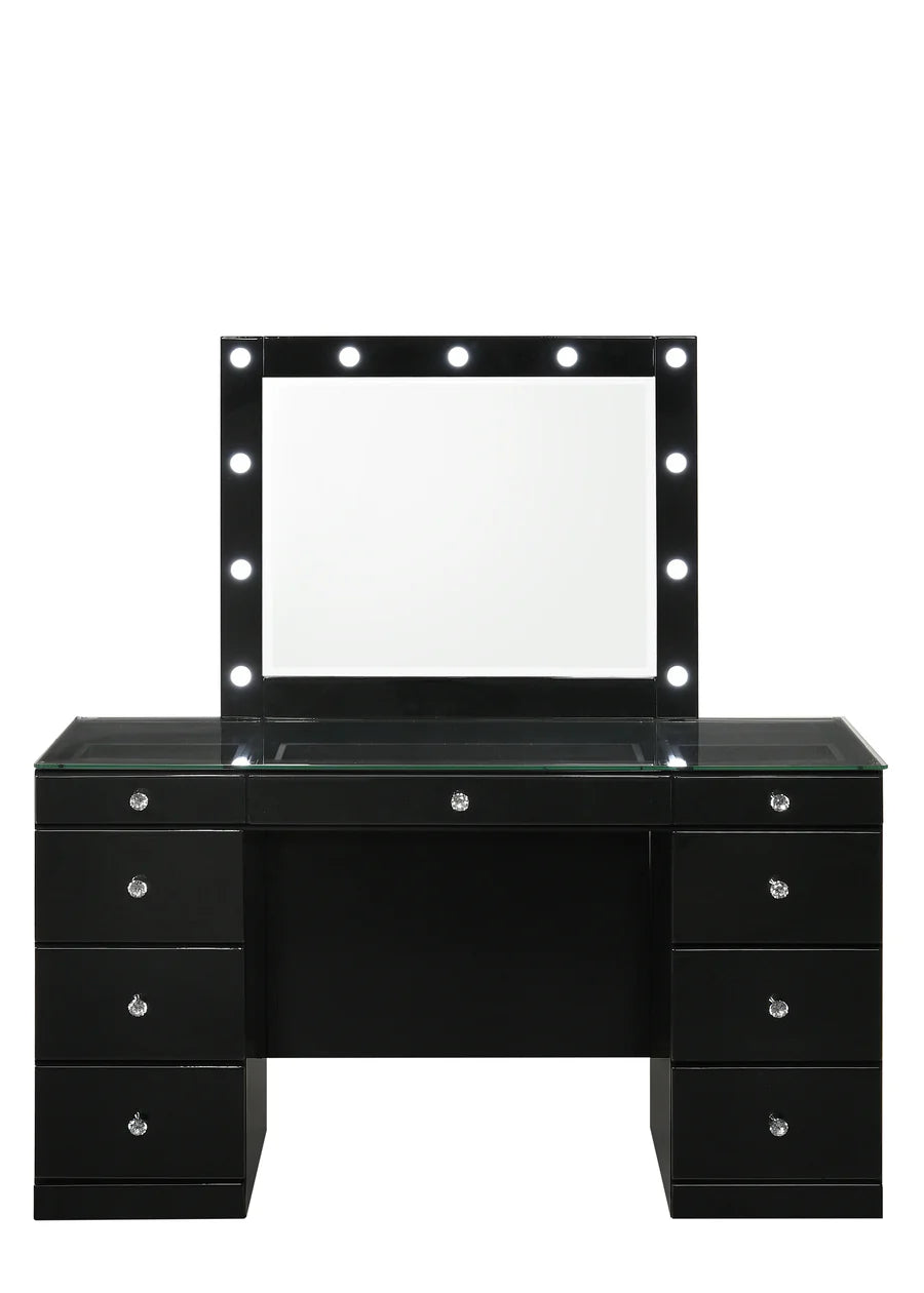 Avery Black Makeup LED Vanity Set