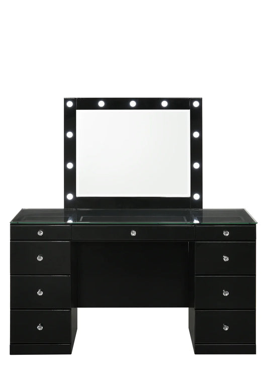 Avery Black Makeup LED Vanity Set