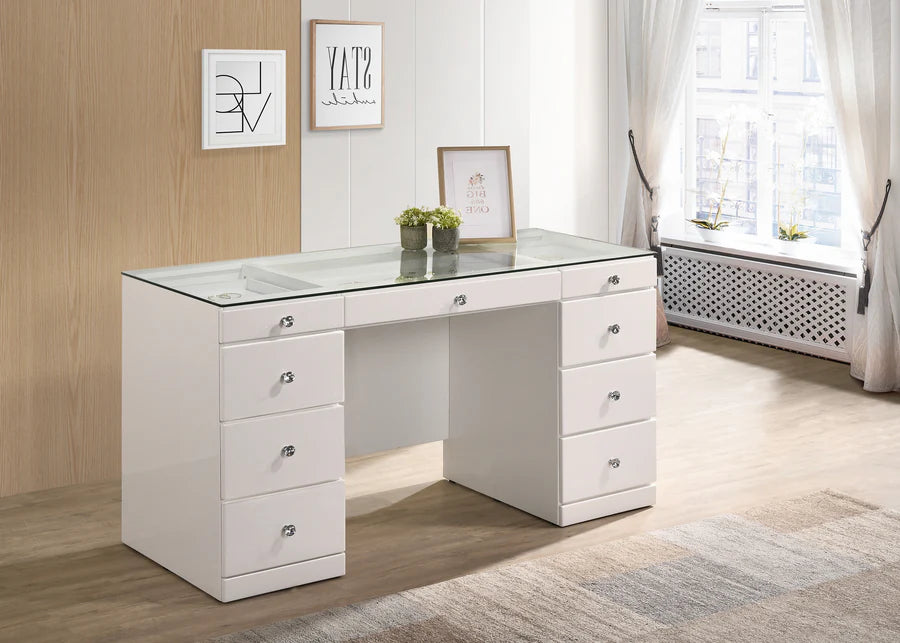 Avery White Makeup LED Vanity Set