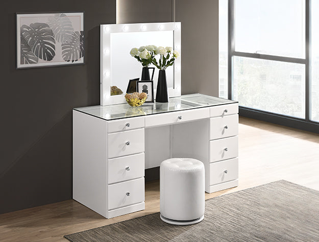 Avery White Makeup LED Vanity Set