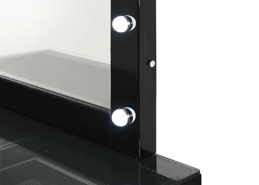 Morgan Black Makeup LED Vanity Set