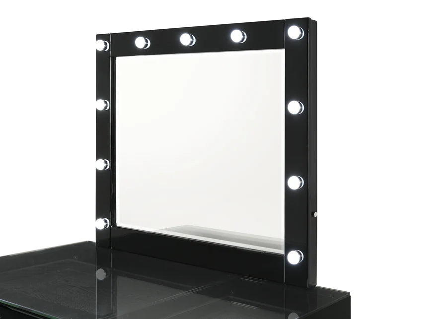 Morgan Black Makeup LED Vanity Set
