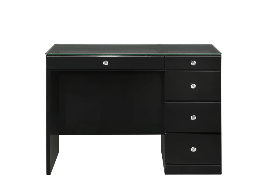 Morgan Black Makeup LED Vanity Set