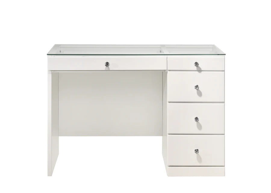 Morgan White Makeup LED Vanity Set