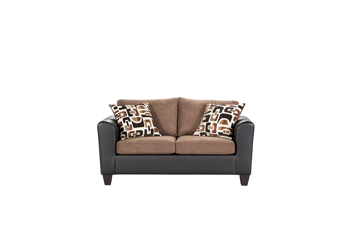 Journey Contemporary Sofa & Loveseat Set – Modern Two-Tone Upholstery