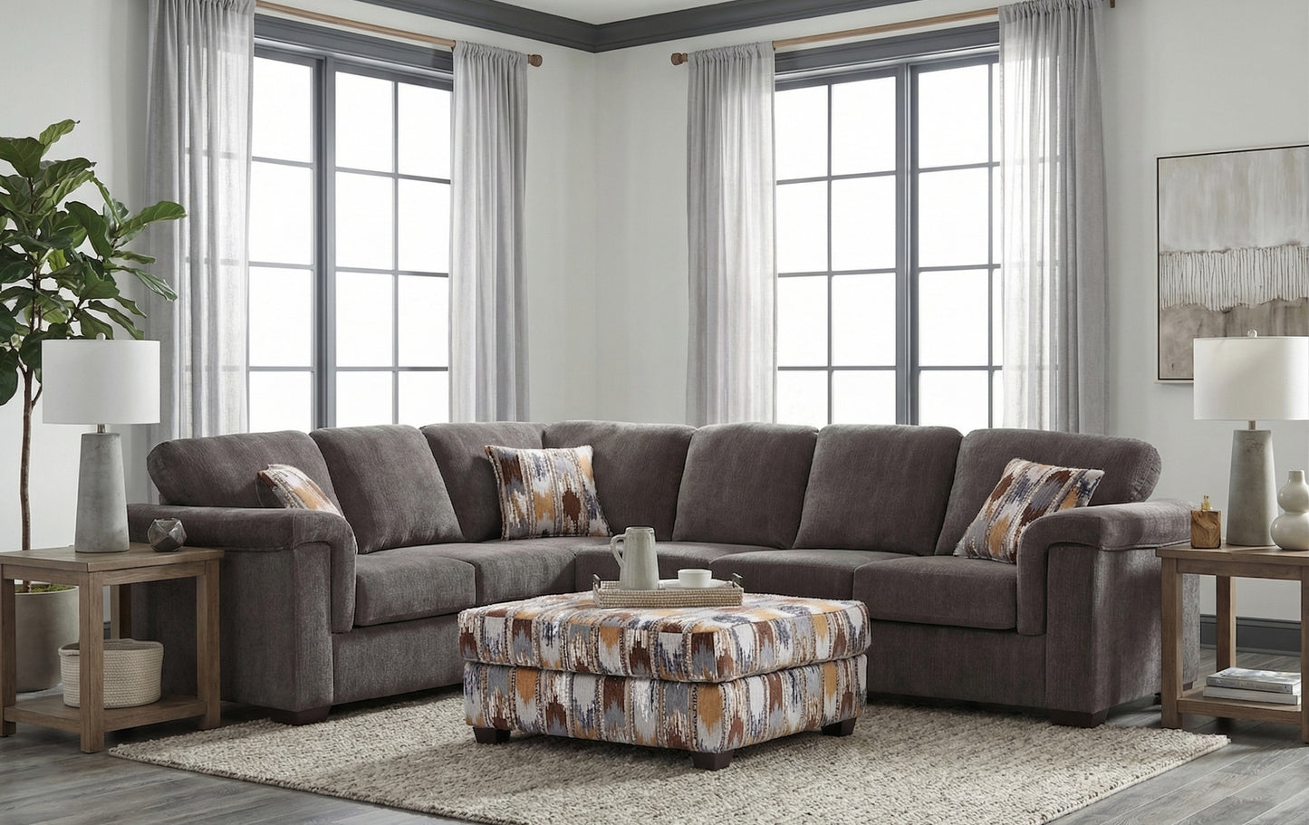 Macho Sectional – Contemporary 2-Piece Sectional Sofa