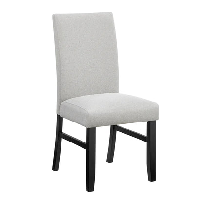 Parkside Contemporary Marble Dining Set with Dove Upholstered Seating