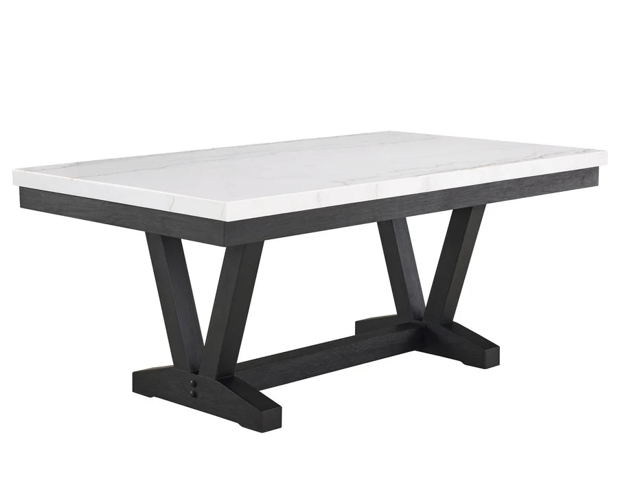 Varley Genuine Marble Dining Set – Timeless Elegance for Modern Living