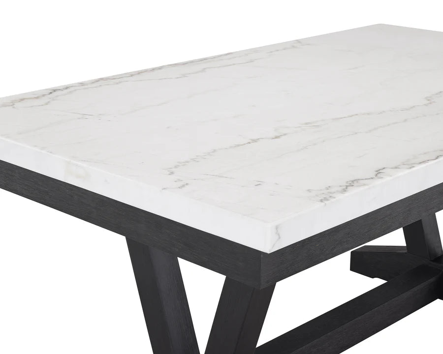 Varley Genuine Marble Dining Set – Timeless Elegance for Modern Living