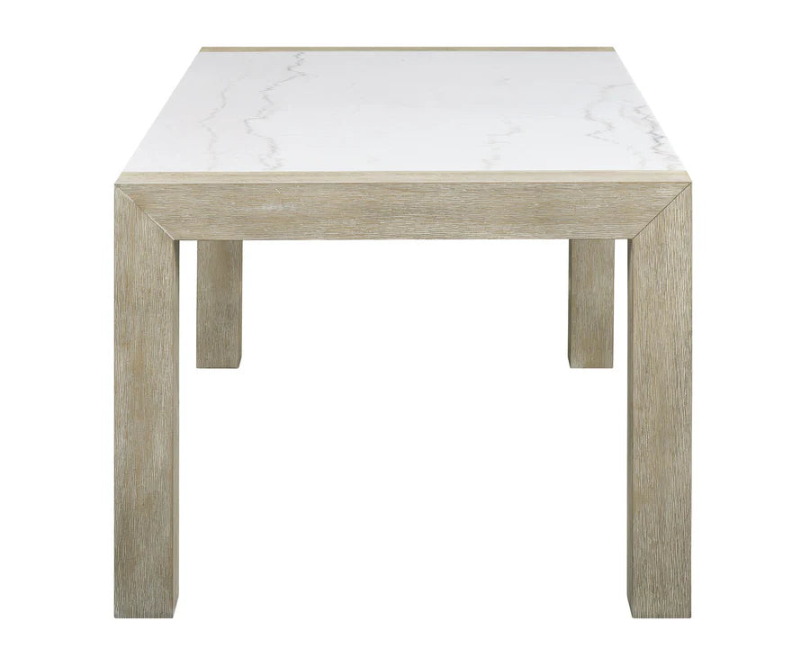 Dune Genuine Marble Dining Set – Modern Elegance and Versatile Design