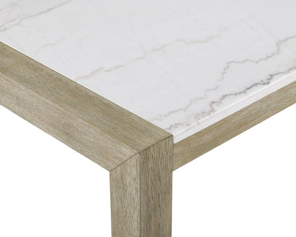 Dune Genuine Marble Dining Set – Modern Elegance and Versatile Design
