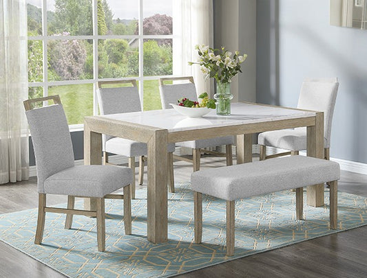 Dune Genuine Marble Dining Set – Modern Elegance and Versatile Design