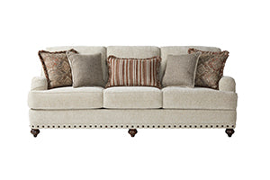 Cycle Traditional Nailhead Sofa & Loveseat Set – Classic Rolled-Arm Design