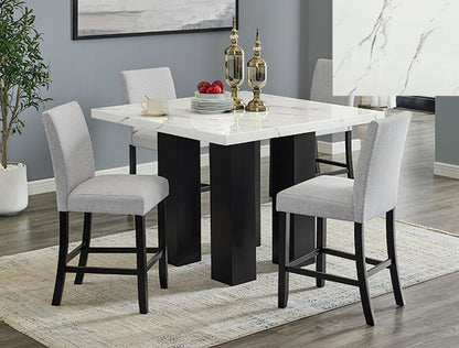 Park Marble 5PC Counter Height Set