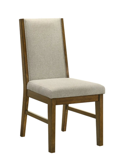 Hollister Contemporary Dining Set with Wooden Frame and Upholstered Chairs