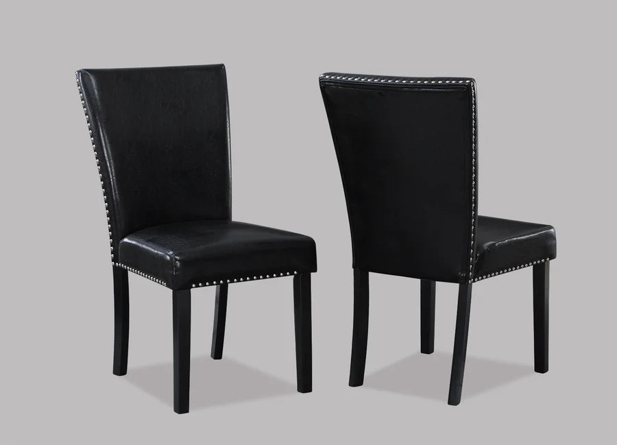 Tanner Contemporary Faux Marble Dining Set with Leatherette Upholstered Chairs