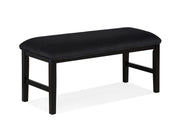 Sebastian Upholstered Dining Bench in Black