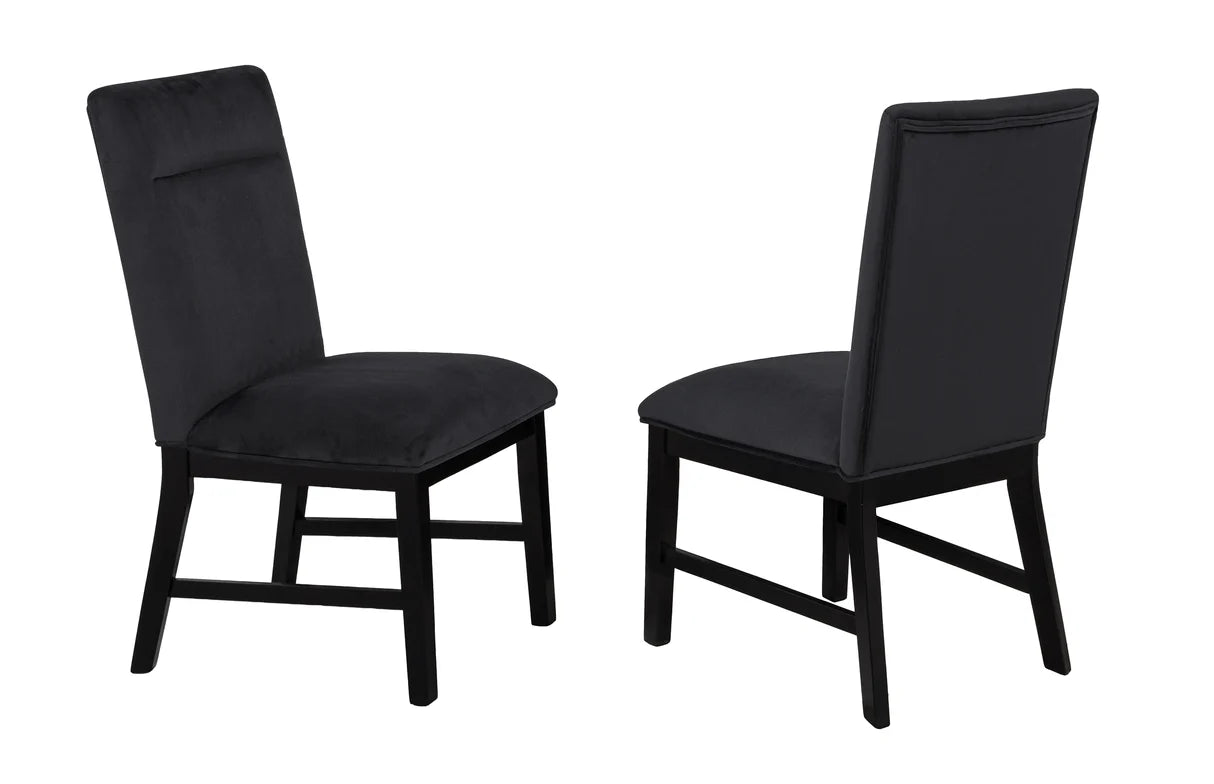 Sebastian Grey Top Dining Set with Upholstered Chairs