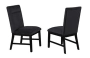 Sebastian Black Upholstered Dining Side Chairs (Set of 2)