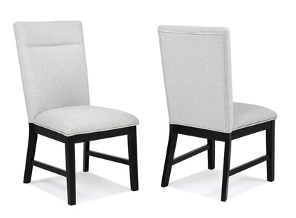 Sebastian Slab Contemporary Dining Set with Upholstered Seating