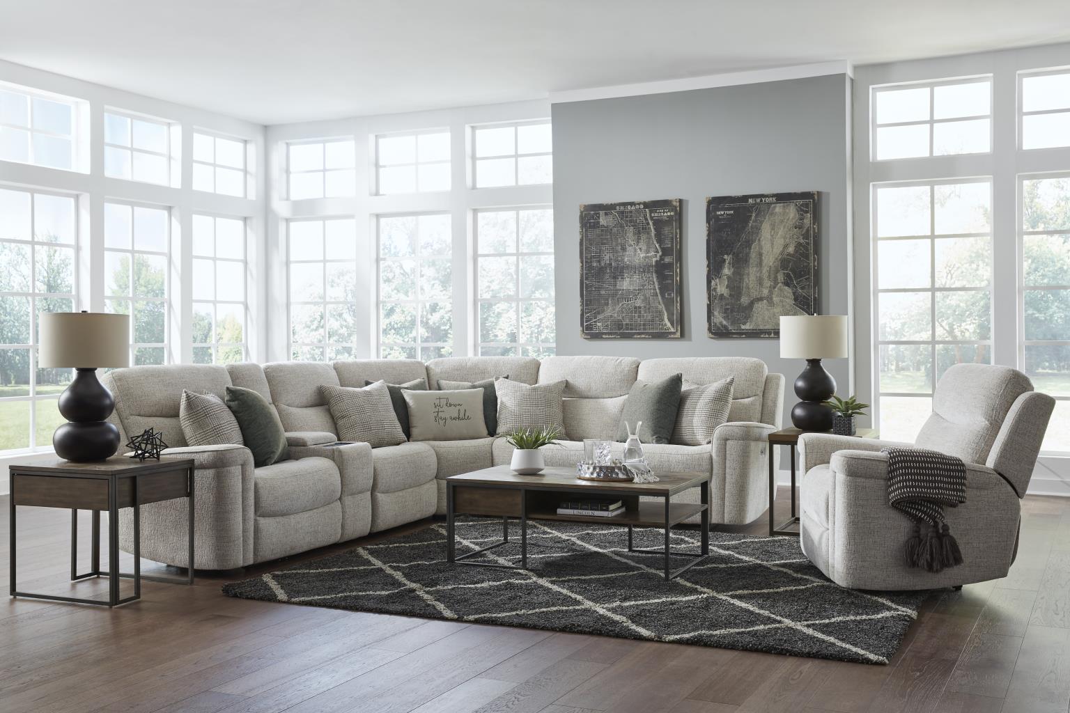 Fluff Recliner Sectional