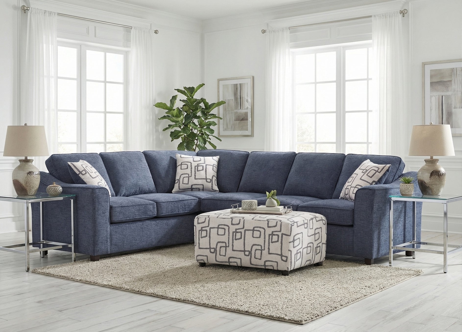 Twilight Tundra Sectional – Contemporary Deep Seating Corner Sofa