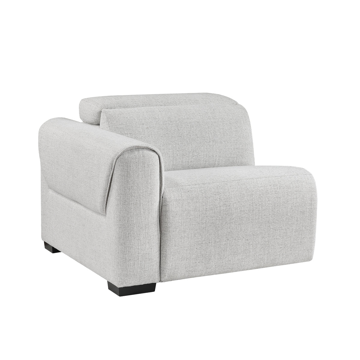 Cloud chenille 5-piece modular power reclining sectional with power headrests