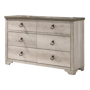 Patterson Whitewash 6-Drawer Dresser