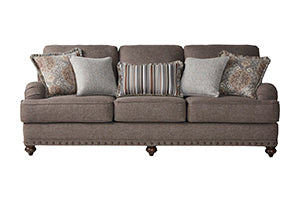 Cycle Traditional Nailhead Sofa & Loveseat Set – Classic Rolled-Arm Design