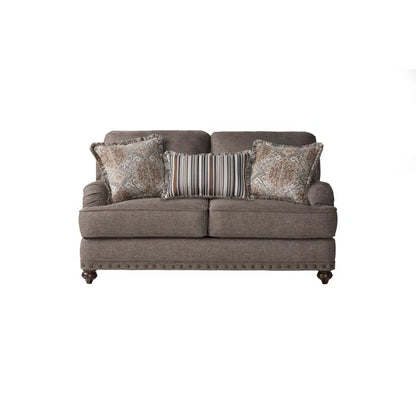 Cycle Traditional Nailhead Sofa & Loveseat Set – Classic Rolled-Arm Design