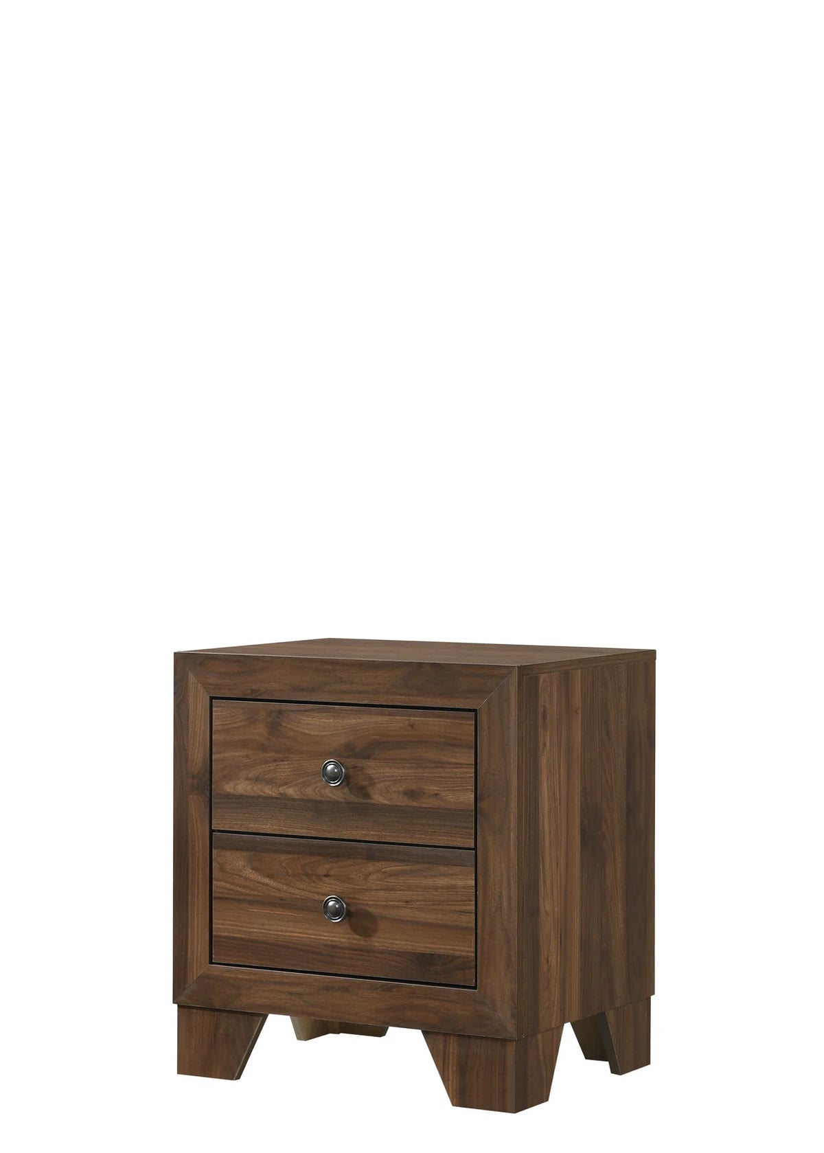 Millie collection wood-tone bedroom set with bed, dresser, mirror, nightstand, and chest