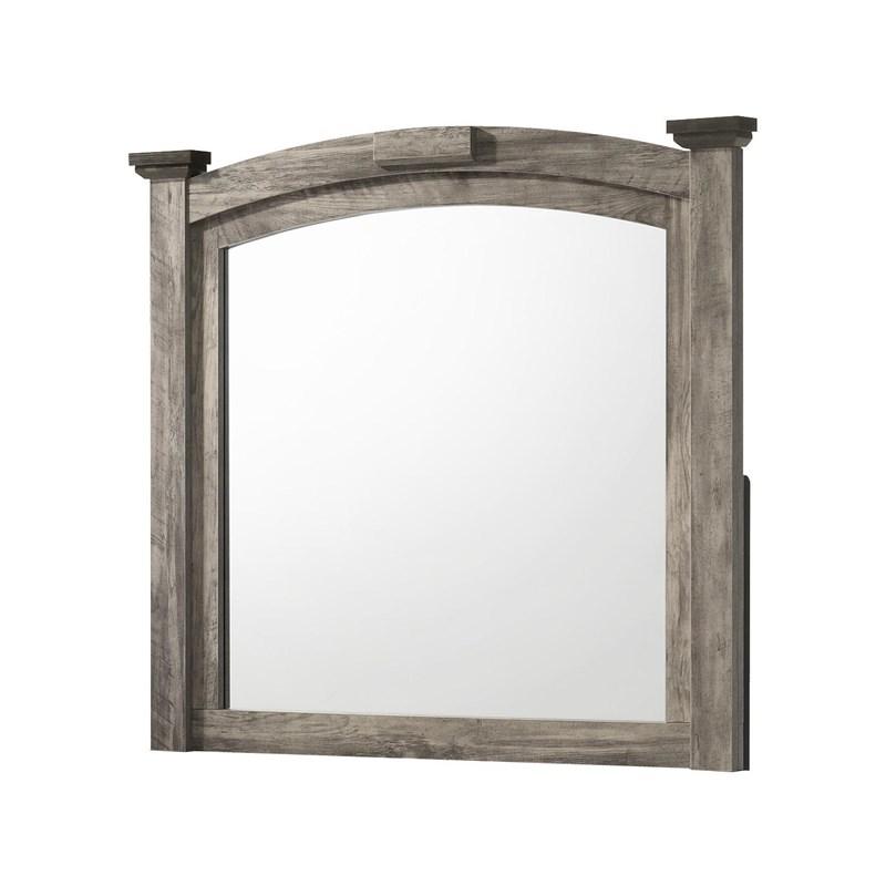 Ella-Mae Reclaimed Grey Arched Dresser Mirror