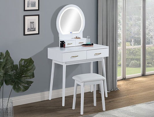Cecilia White LED Vanity Set