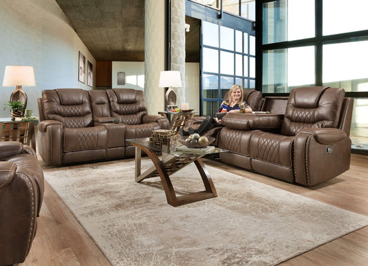Tobacco Recliner Sofa Set