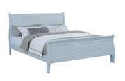 Louis blue-gray dresser with mirror and matching nightstand bedroom set