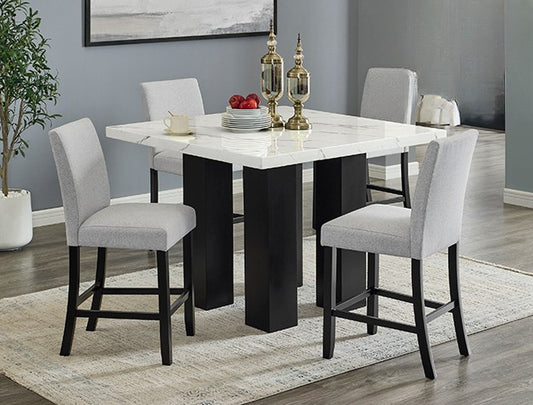 Park Marble 5PC Counter Height Set
