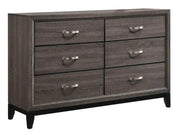 Akerson Grey 6-Drawer Dresser