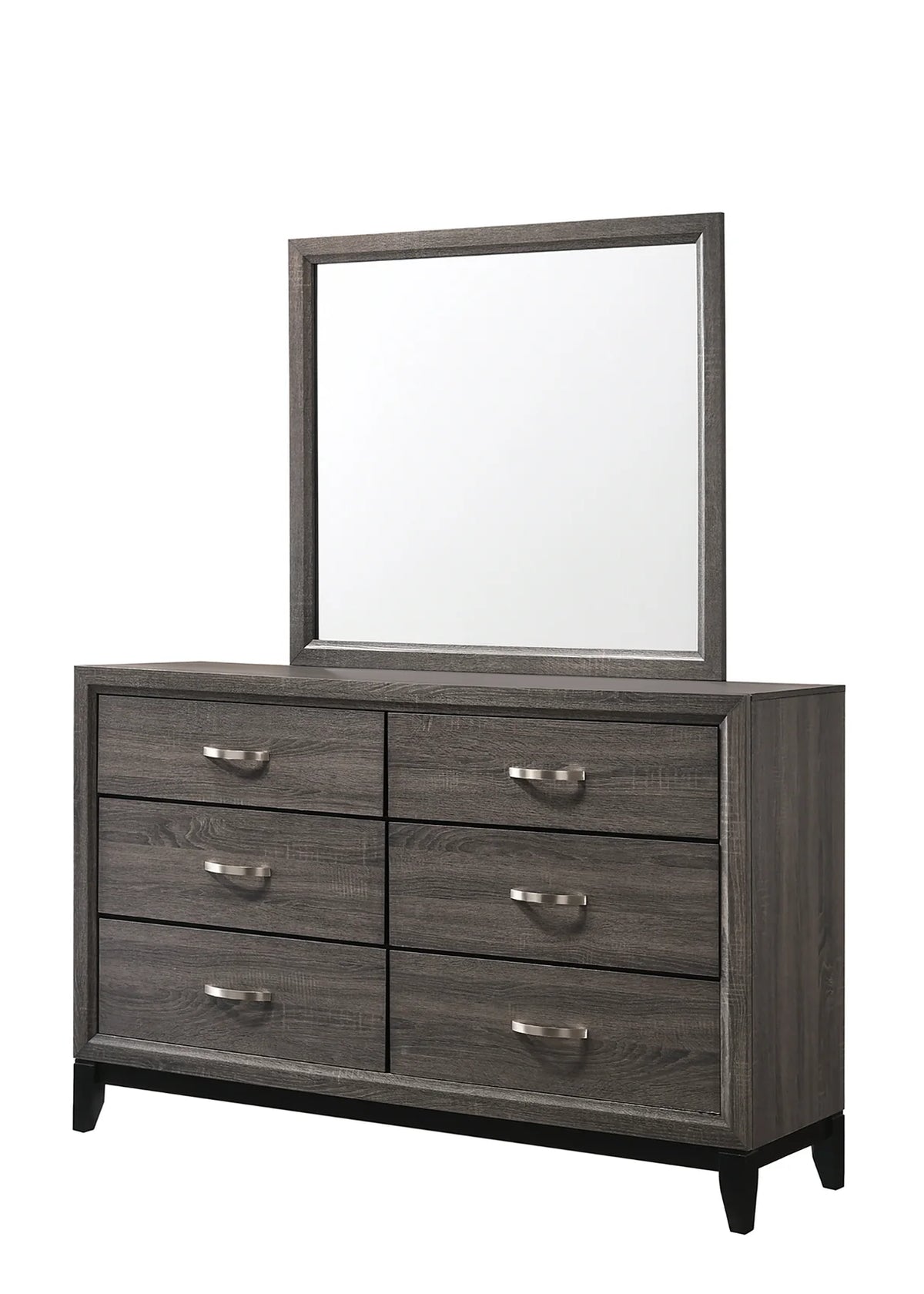 Akerson Grey Wood-Finish Bedroom Set