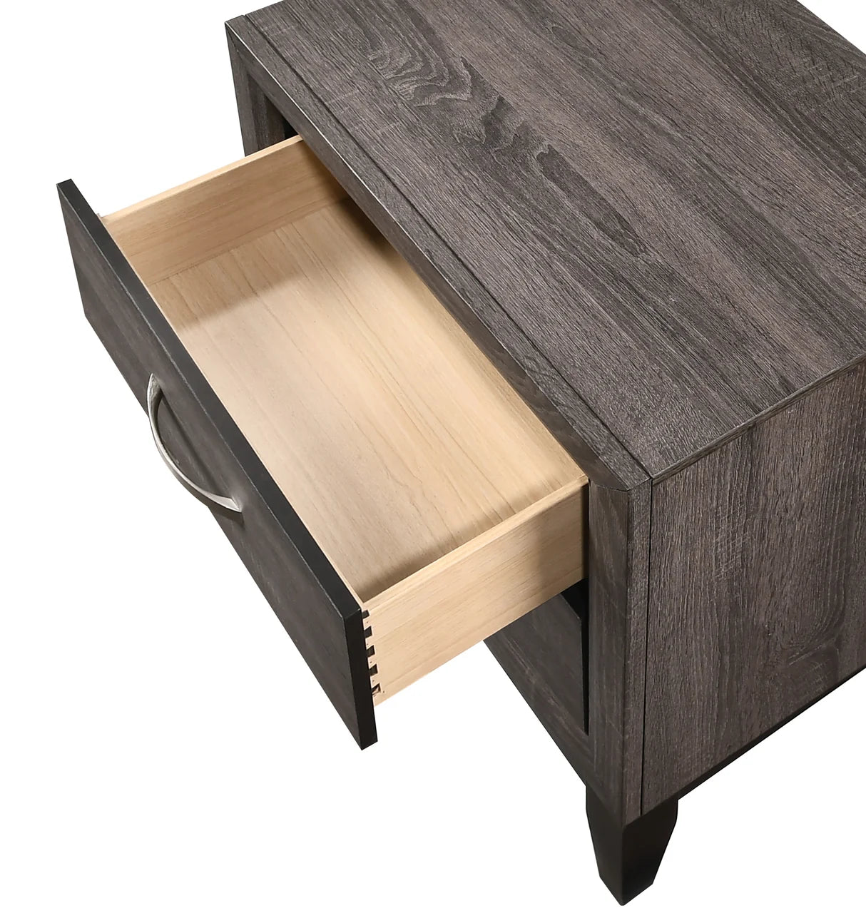 Akerson Grey Nightstand with Two Drawers