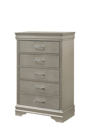 Amalia Silver Tall Chest of Drawers