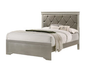 Amalia Upholstered Panel Bed with Tufted Headboard