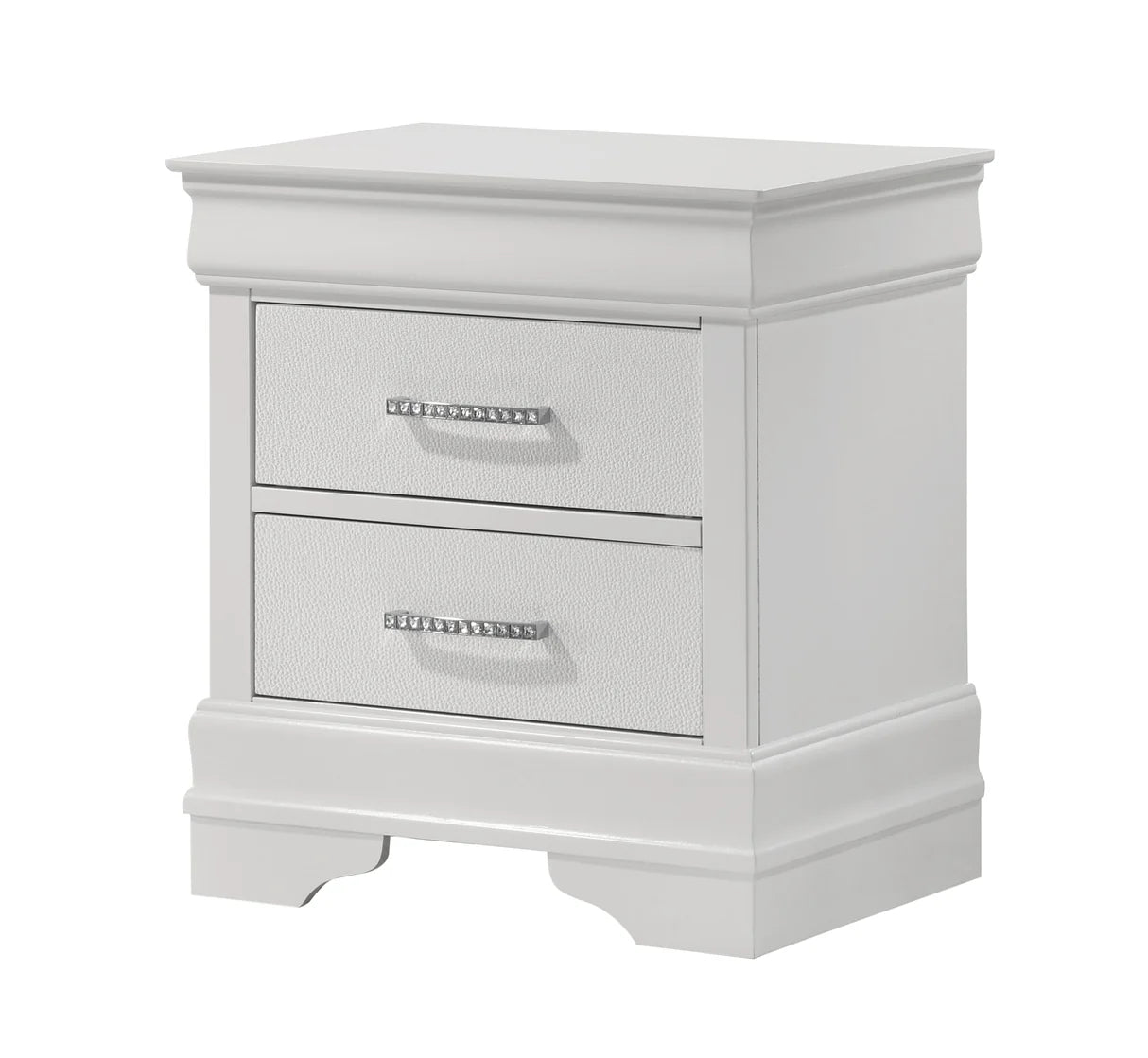 Amalia White Upholstered Bedroom Set