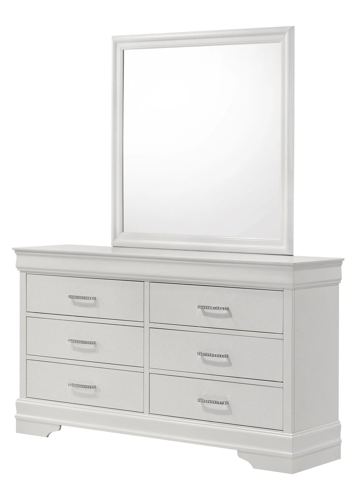 Amalia White Upholstered Bedroom Set